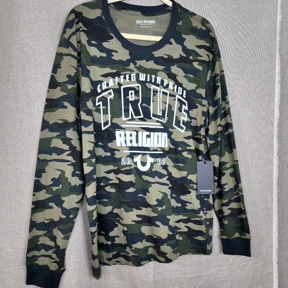 True Religion shirts size 2X-Large Long spleeves color camouflage - Picture 6 of 8